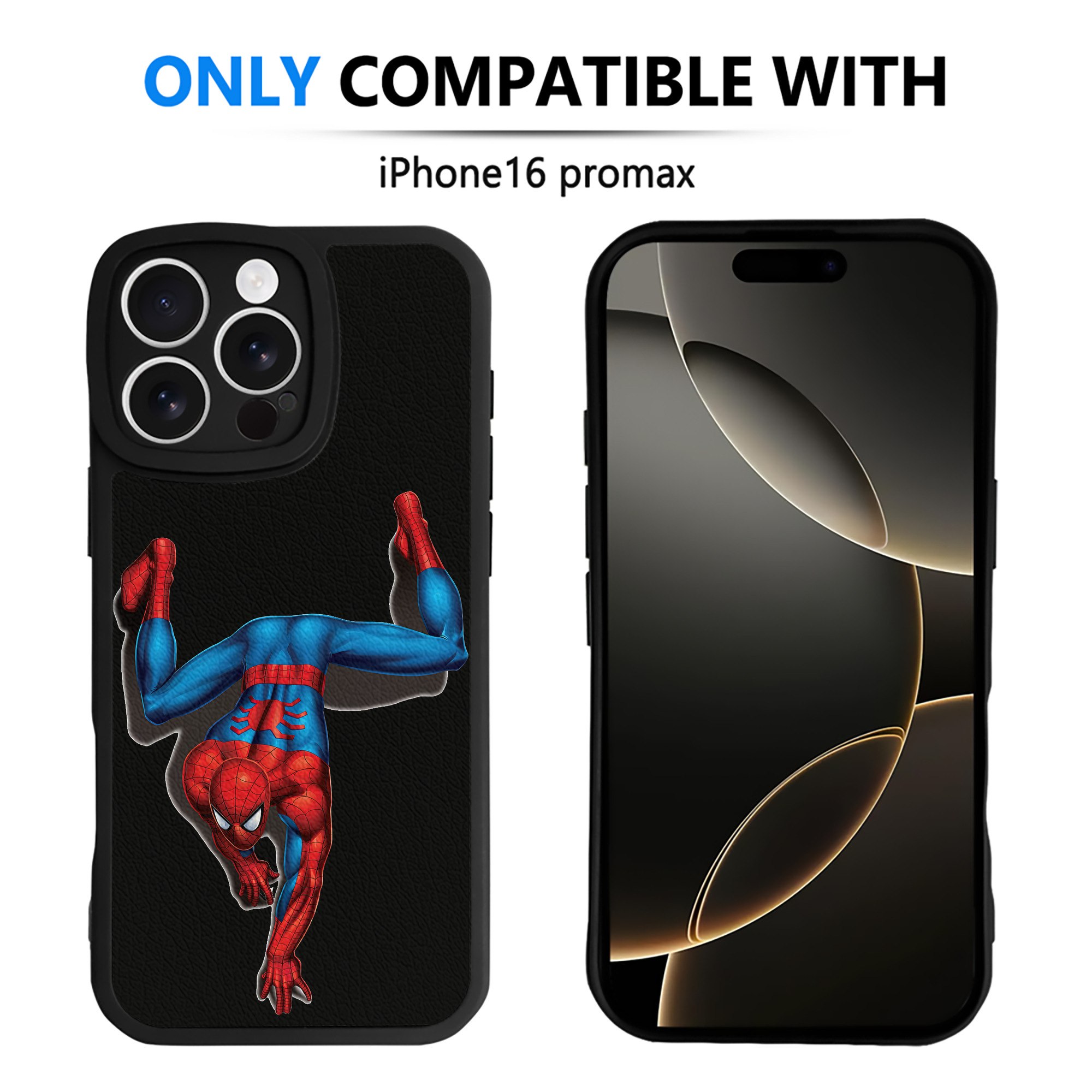 Spider Man スパイダーマン 【iPhone 16シリーズ対応】シリコンスマホケース（レザー調） 材質：シリコン